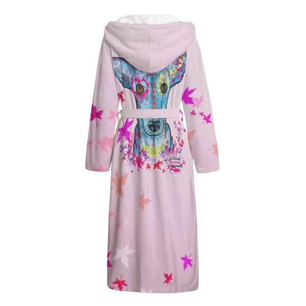 Bunter Bademantel Princessa aus Flanell – flauschig & farbenfroh, Größen S–2XL